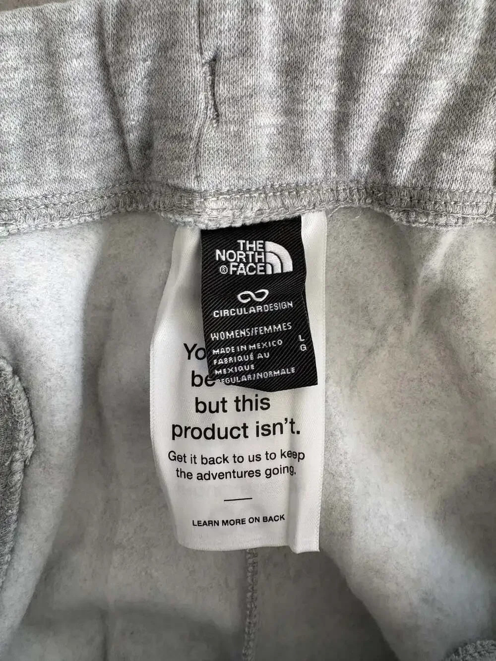 The North Face Women's Circular Design Fleece Jogger Sweatpants Gray Large